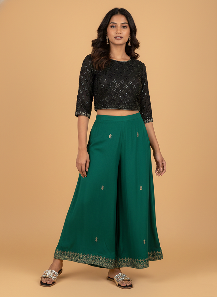 Empress Crystal-Embellished Gold Paisley Slides