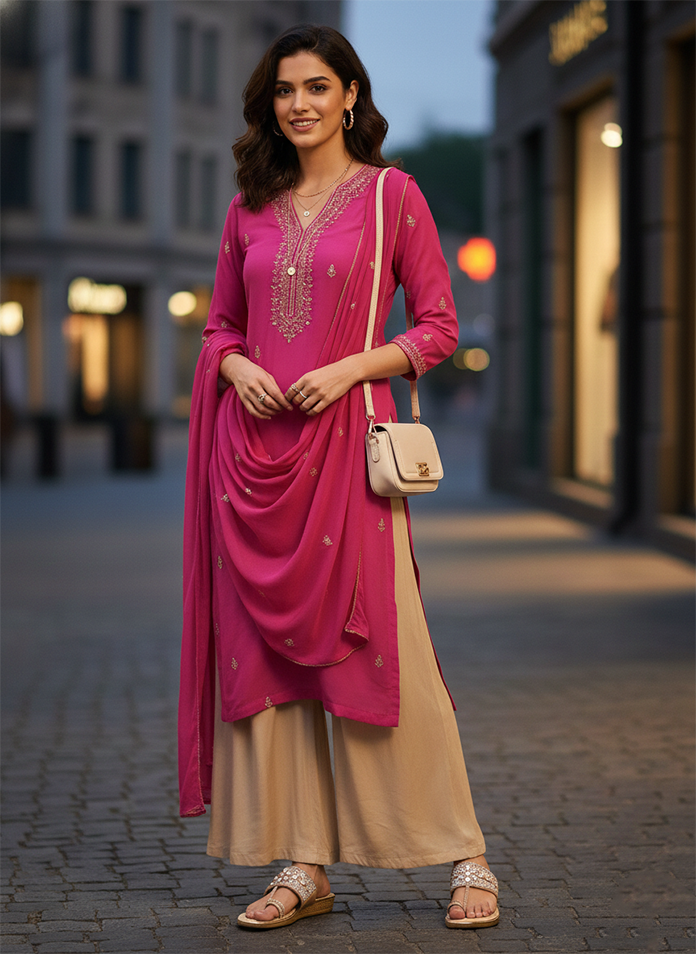 Women’s Rose Gold Rhinestone Floral Toe-Ring Flats