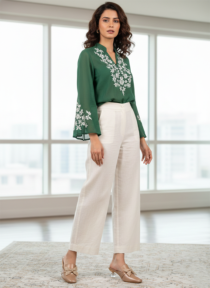 Crystal Bow Block Heels with Diamond-Cut Mule