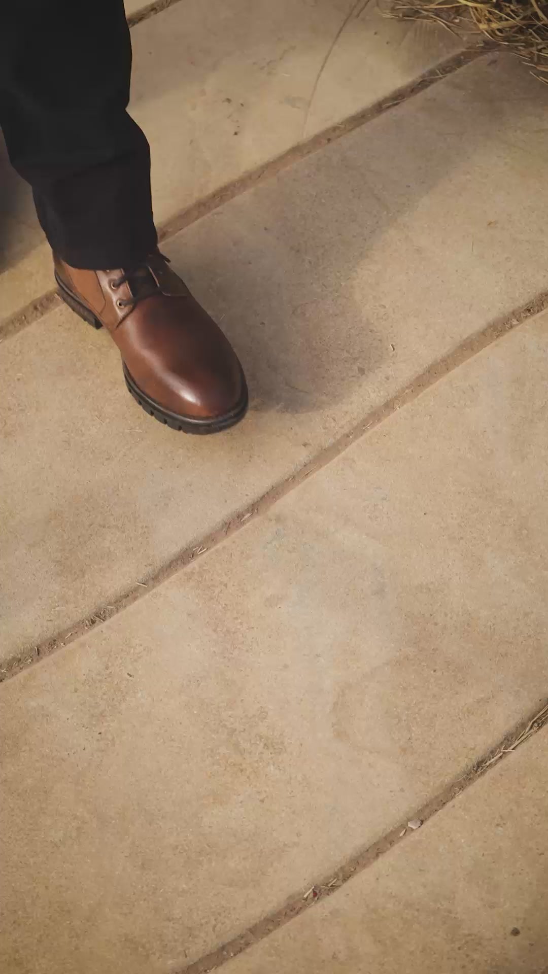 Alberto Torresi Headon Series Devl550 Suede Distress & Pure Grain Tan Leather Ankle Boots