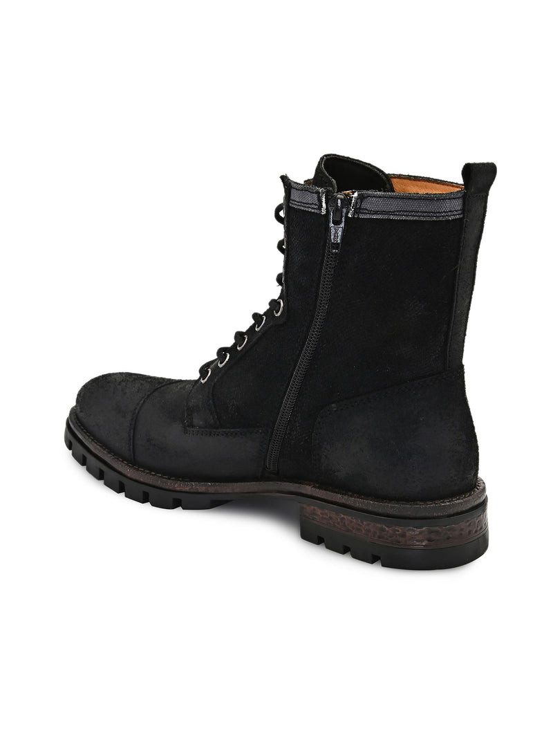 Black & Navy Boots