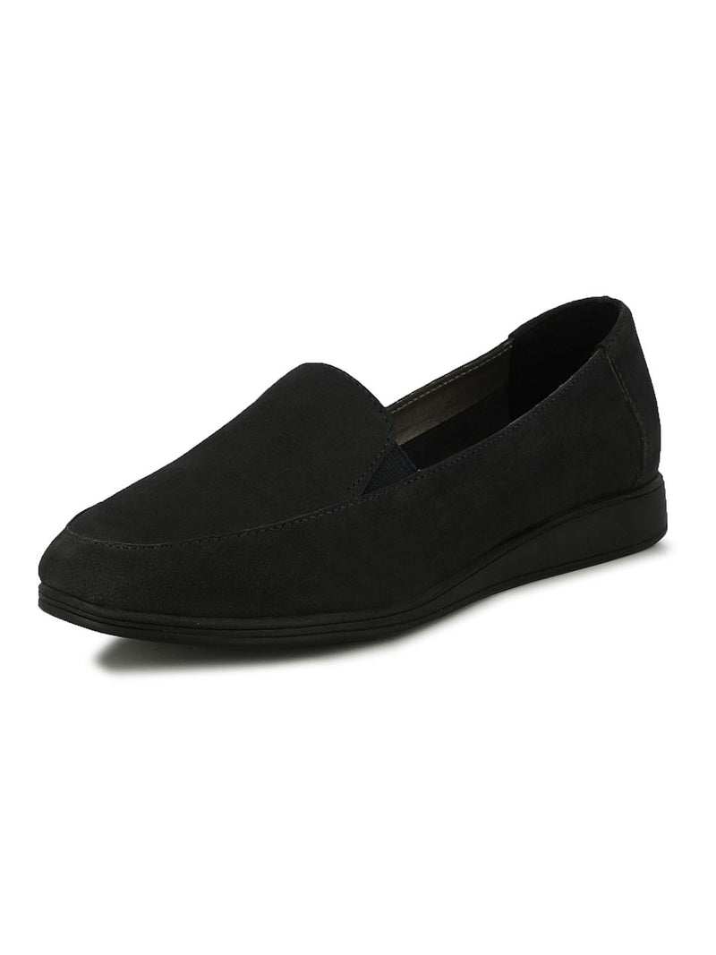 Soothe Navy Leather Slip-Ons