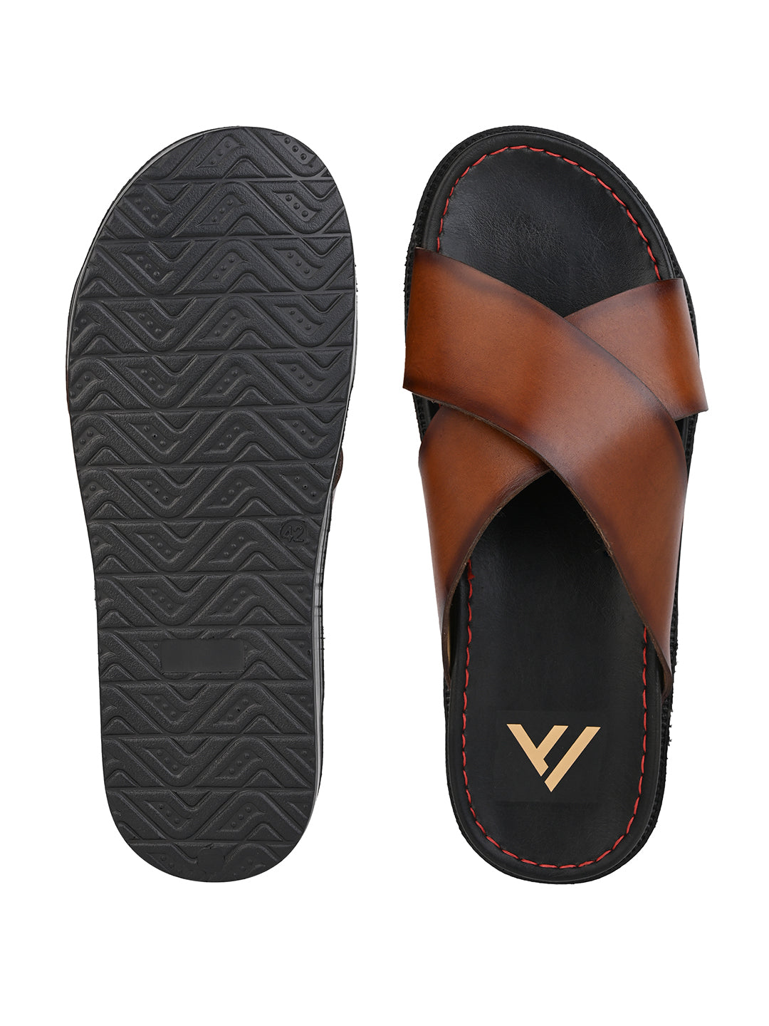 Alberto Torresi Deriko Tan Genuine Leather Flats