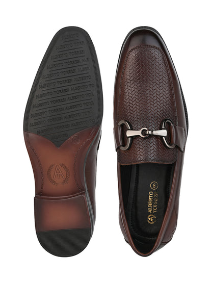 Premium Branded Horsebit Formal Leather Loafer With Tpr Sole And Heel Support