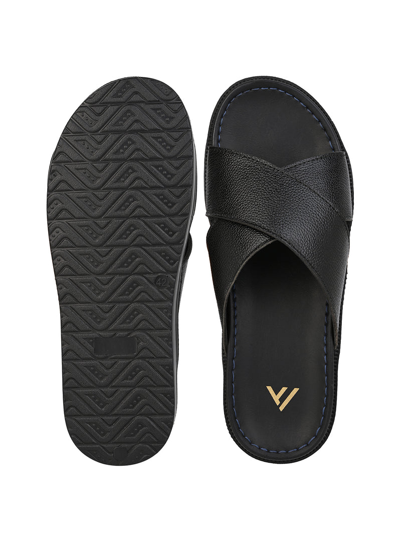 Alberto Torresi Deriko Black Genuine Leather Flats