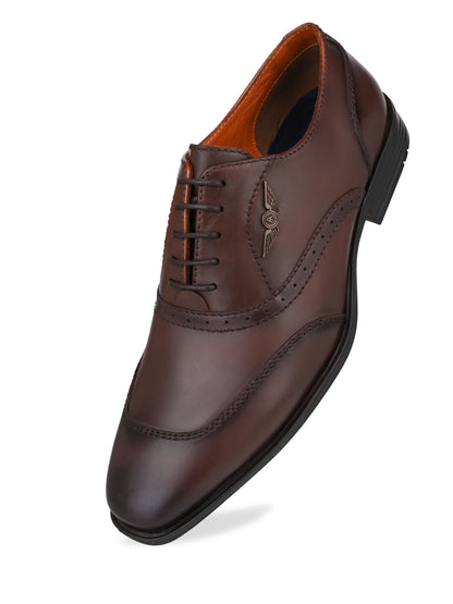 Alberto Torresi Genuine Leather Brown Laceup Formal Shoes