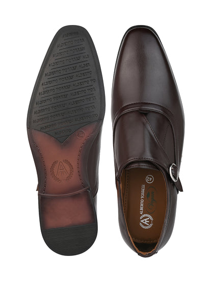 Alberto Torresi Hungary Series 606 Versatile Brown Formal Monk Shoes