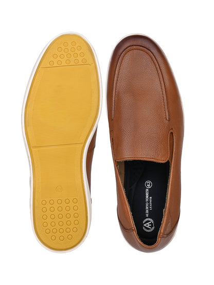 Alberto Torresi Tan Round Sneakers for Men