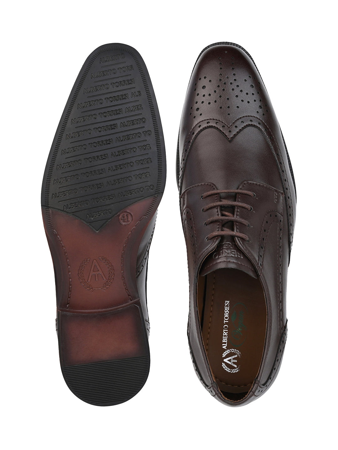 Alberto Torresi Brown formal Brogue Shoes