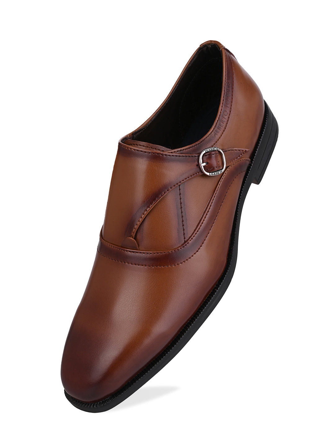 Albert Torresi Hungary Series 606 Executive Tan Formal Monk Shoes