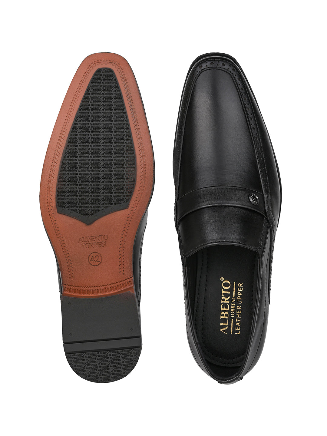 Alberto Torresi Black Formals Slip-Ons