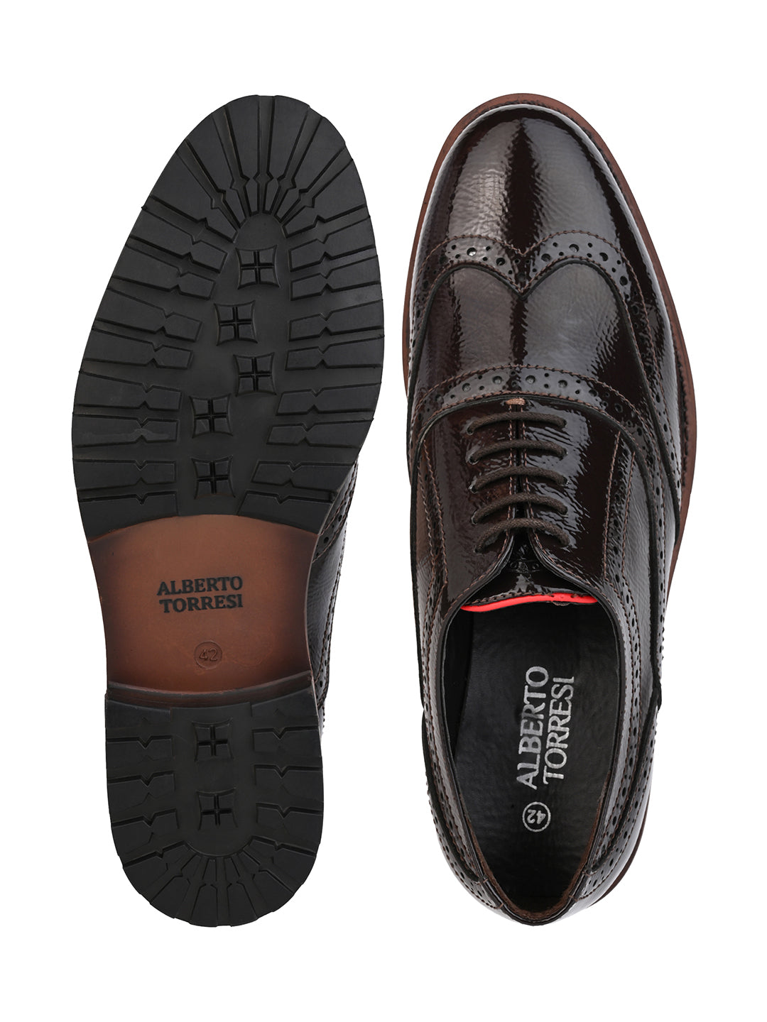 ALBERTO TORRESI MENS SEBESTIAN WING-TIP BROGUE SHOES FOR MEN