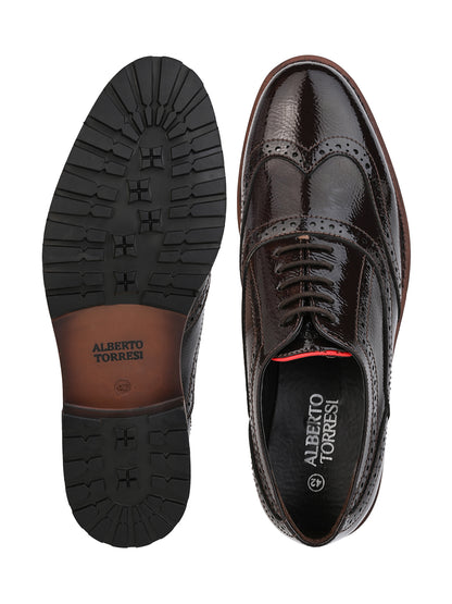 ALBERTO TORRESI MENS SEBESTIAN WING-TIP BROGUE SHOES FOR MEN