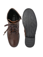 Barcus Brown Genuine Leather Ankle Boots for Men