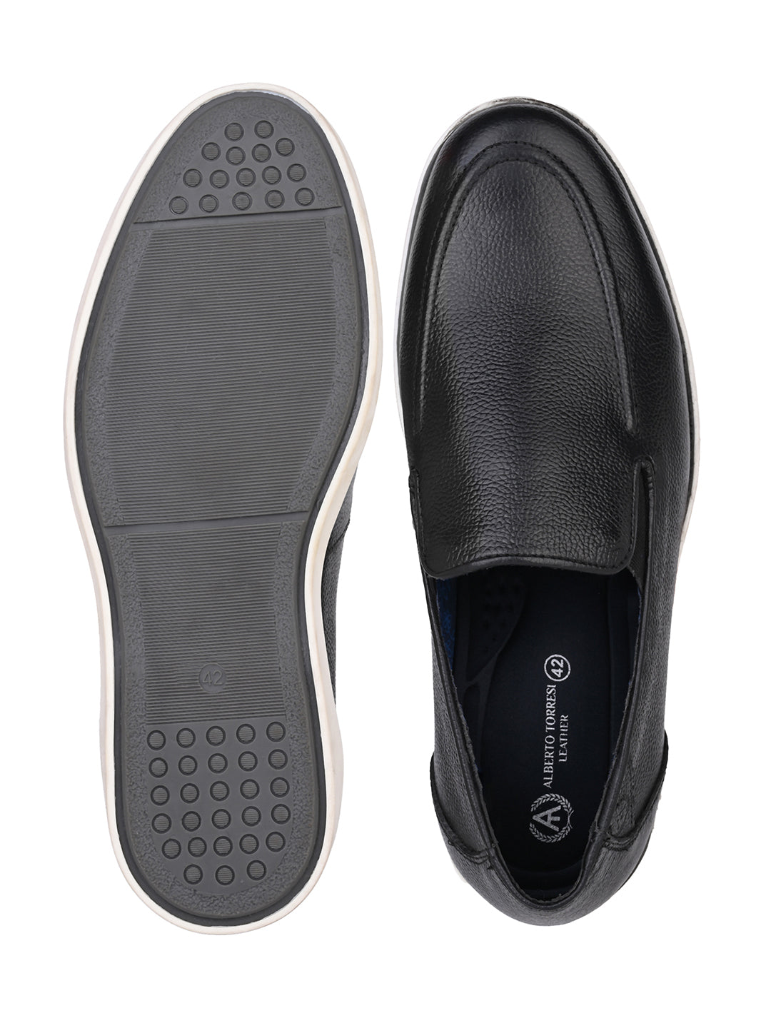 Alberto Torresi Mild Leather Alpha Male Loafer With Sneaker Comfort Padding And Leather Upper