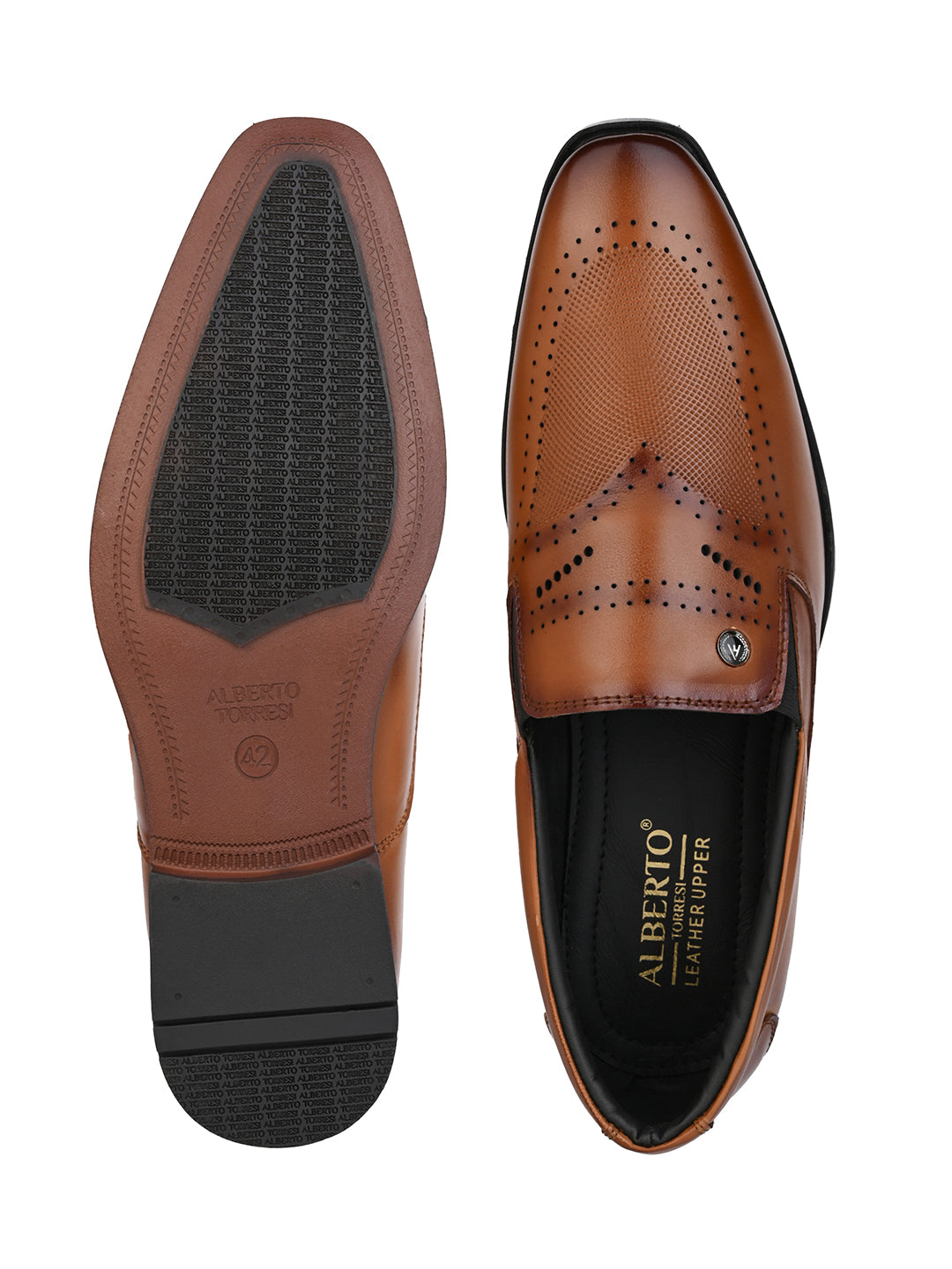 Alberto Torresi Tan Formal Shoe For Men