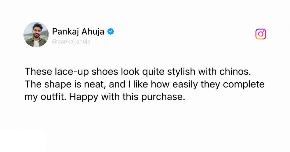 Cesare Black Genuine Leather Oxford Shoes for Men - Formal Lace-Up Shoes for Office & Party Wear customer review 1