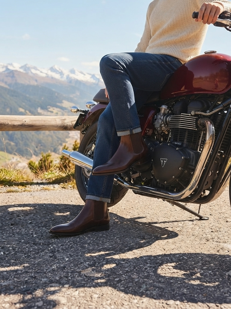 Alberto Torresi Synthetic Brown Chelsea Boots For Men