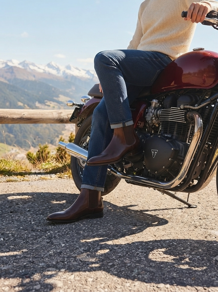 Falco Brown Chelsea Boots for Men