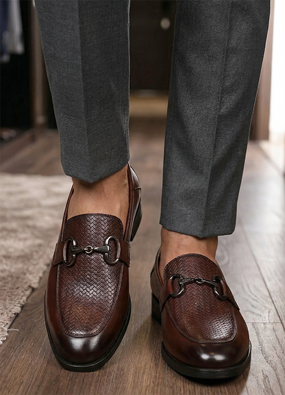 Premium Branded Horsebit Formal Leather Loafer With Tpr Sole And Heel Support