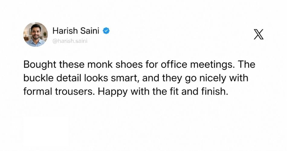 Regale Tan Monk Strap Shoes for Men - Dress Shoes for Office & Party Wear customer review 3