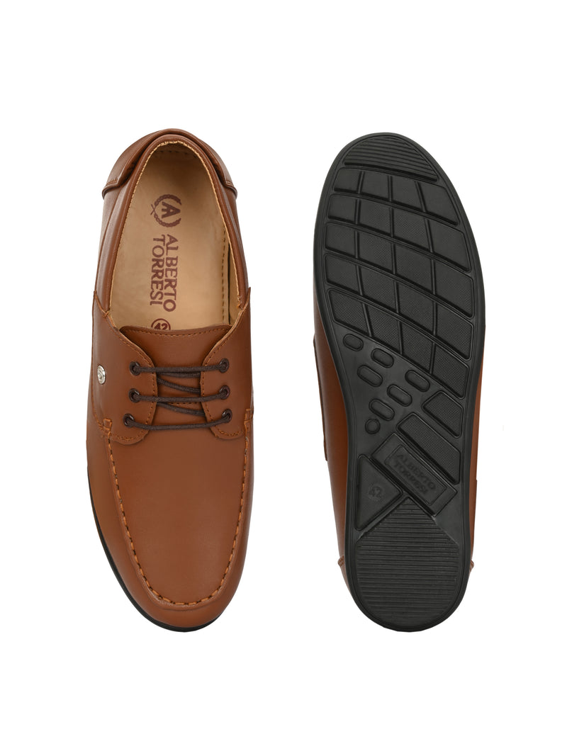 Alberto Torresi Moore Men's Tan Boat Shoes
