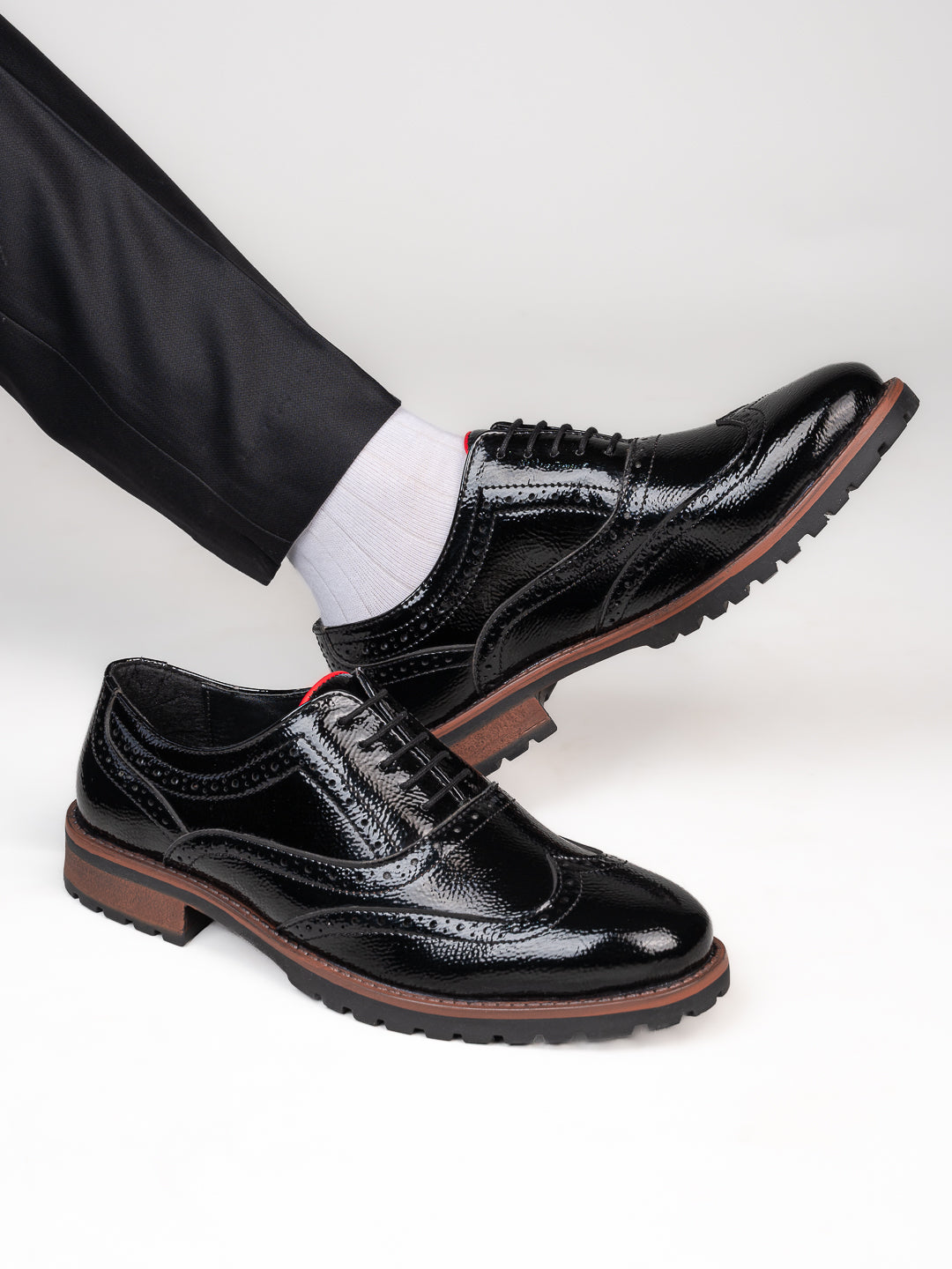 ALBERTO TORRESI MENS SEBESTIAN WING-TIP BROGUE SHOES FOR MEN