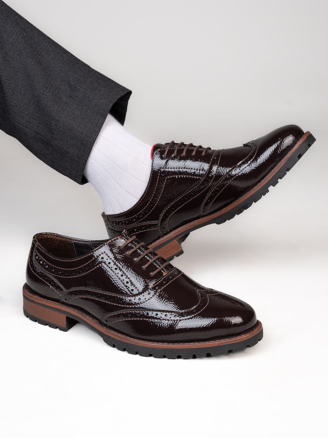 ALBERTO TORRESI MENS SEBESTIAN WING-TIP BROGUE SHOES FOR MEN