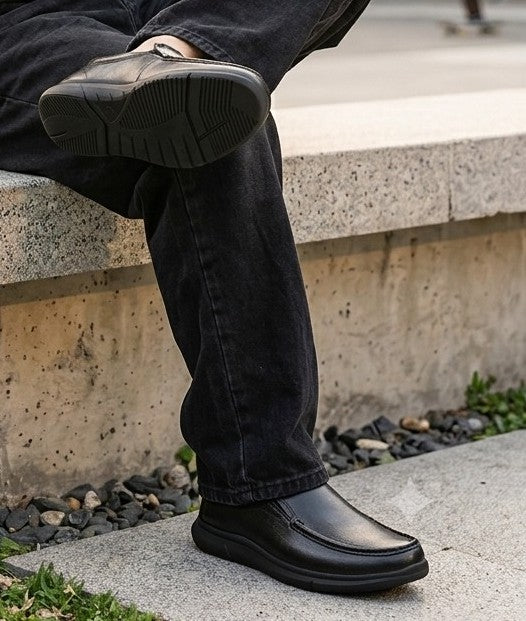 Blue Magic Black Sneakers for Men - Slip-On Shoes for Office, Casual &amp; Everyday Wear