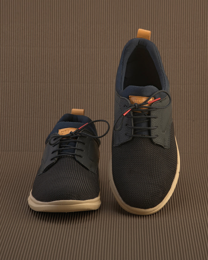 Men's Black Perforated EVA Sole Slip On Casual Sneakers Shoes