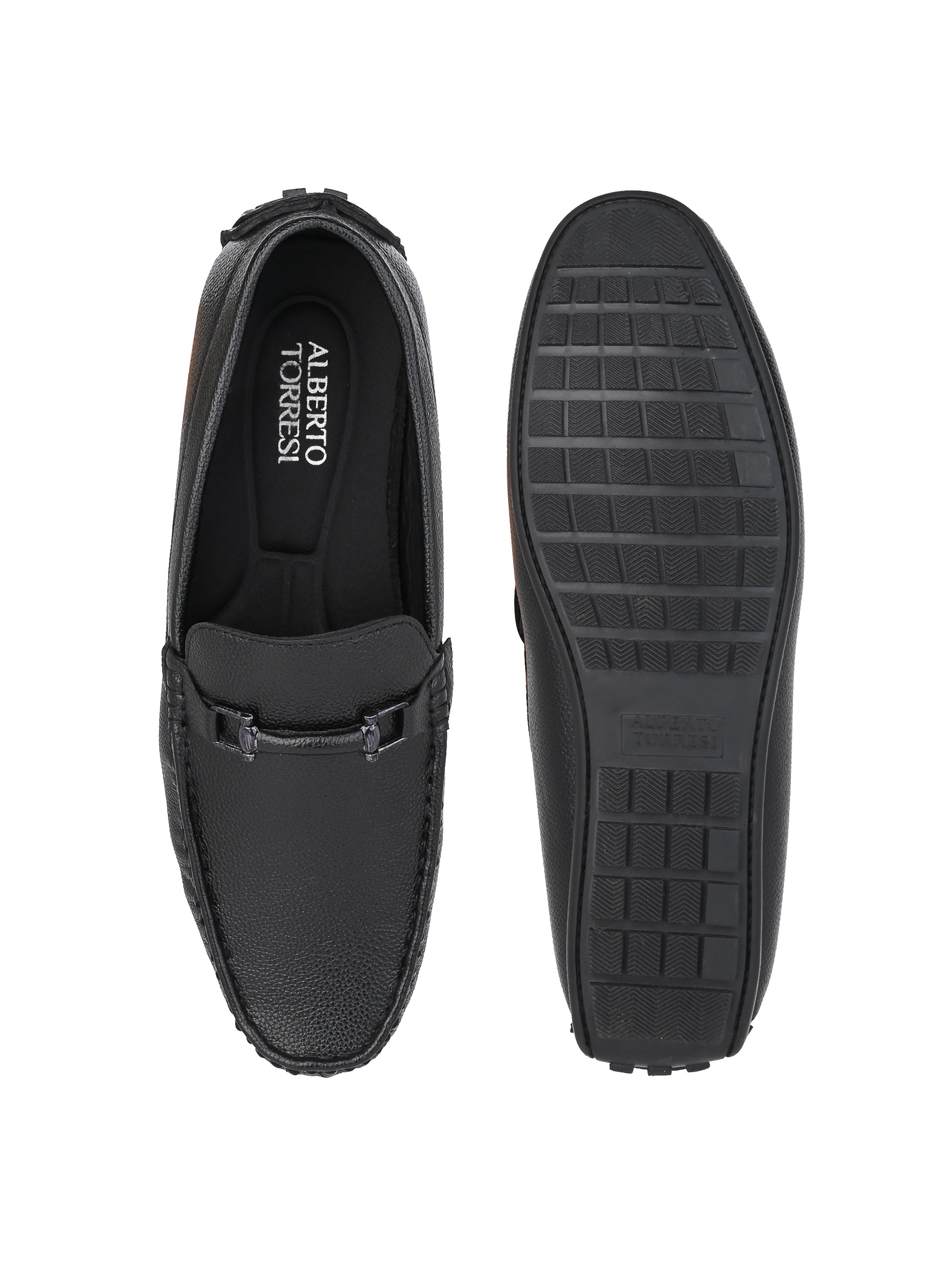 Alberto Torresi Ripon Men's Buckled Black Loafer For Men