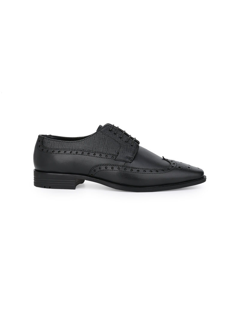 Alberto Torresi Genuine Leather Black Brogue Shoes