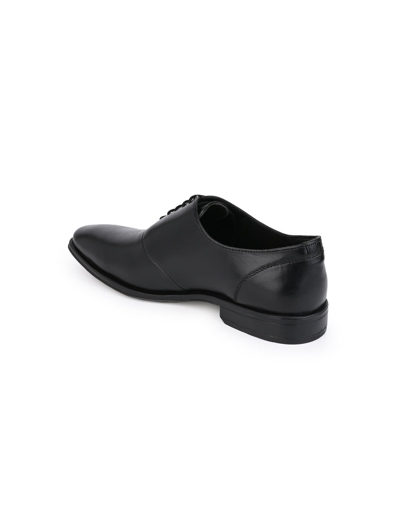 Black Leather Lace Up Shoes For Men Alberto Torresi