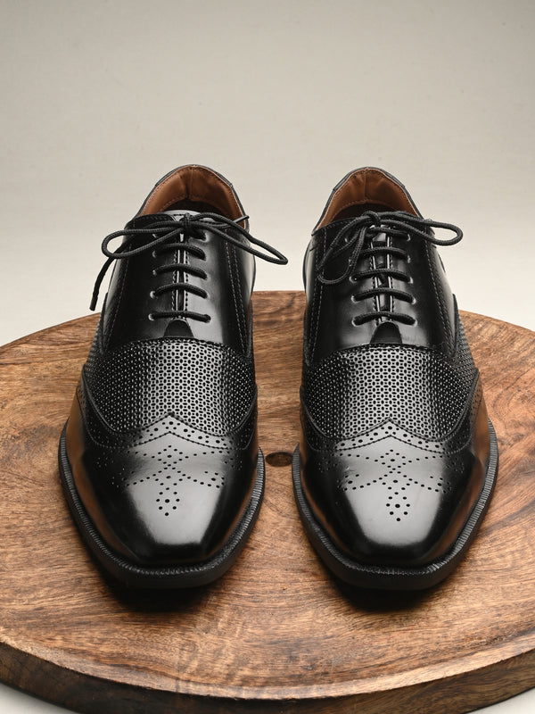 Alberto Torresi Black Formal 594 Brogue Shoes