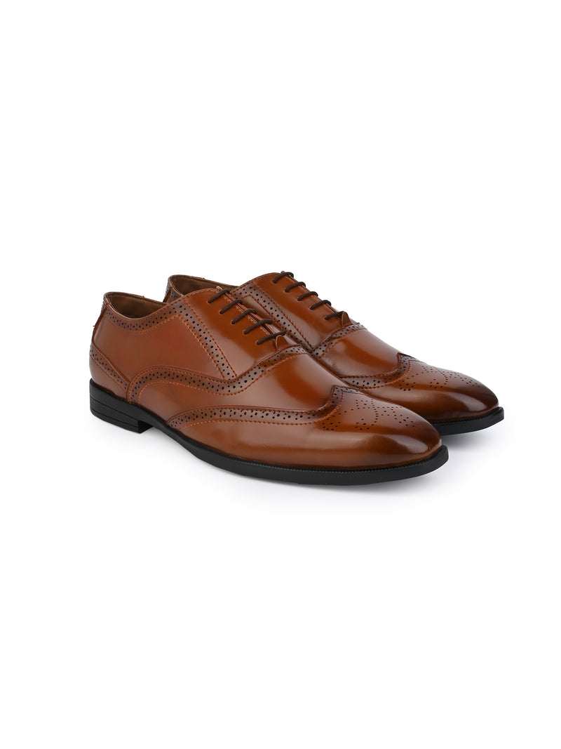Alberto Torresi Tan formal Brogue Shoes