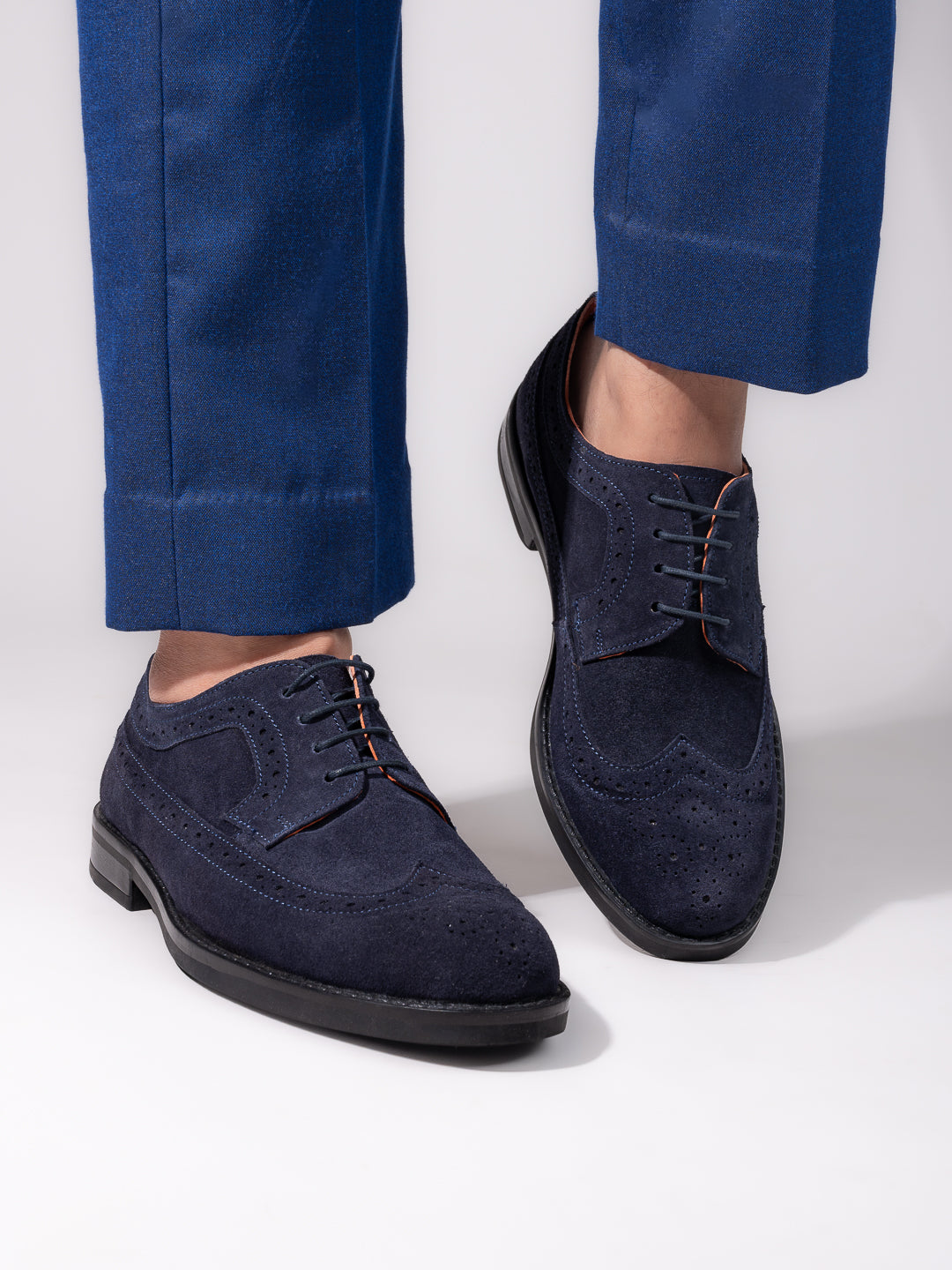 Alberto Torresi Blue Suede Brogues