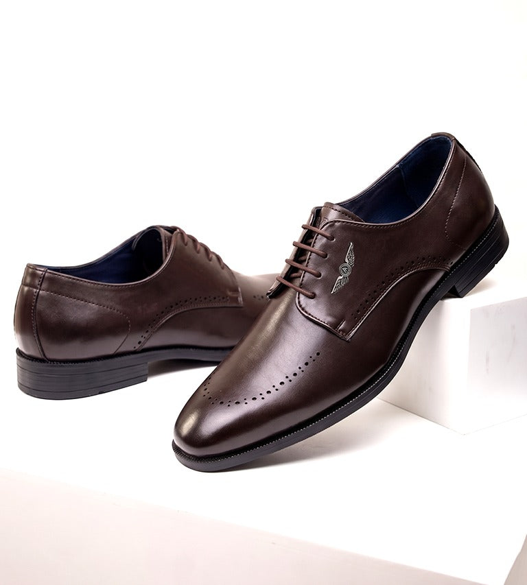 Alberto Torresi Hungary Series 607 Branded Sole Brown Formal Shoes