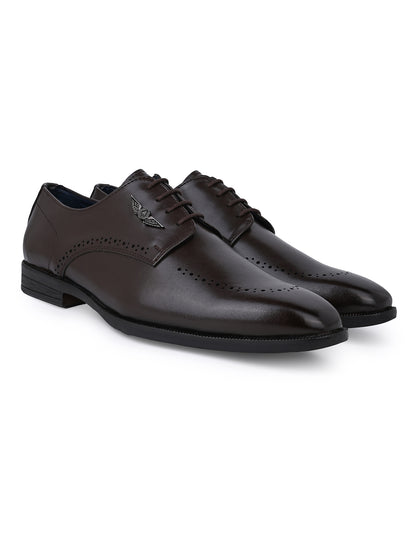 Alberto Torresi Hungary Series 607 Branded Sole Brown Formal Shoes
