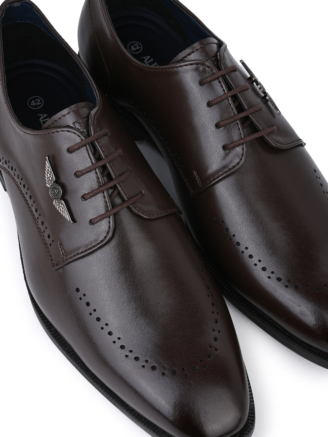 Alberto Torresi Hungary Series 607 Branded Sole Brown Formal Shoes