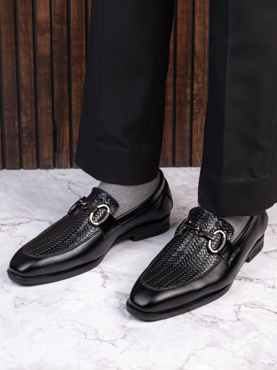Alberto Torresi Premium Branded Horsebit Formal LeatherLoafer With TPR Sole And Heel Support