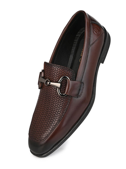 Premium Branded Horsebit Formal Synthetic Loafer With Tpr Sole And Heel Support