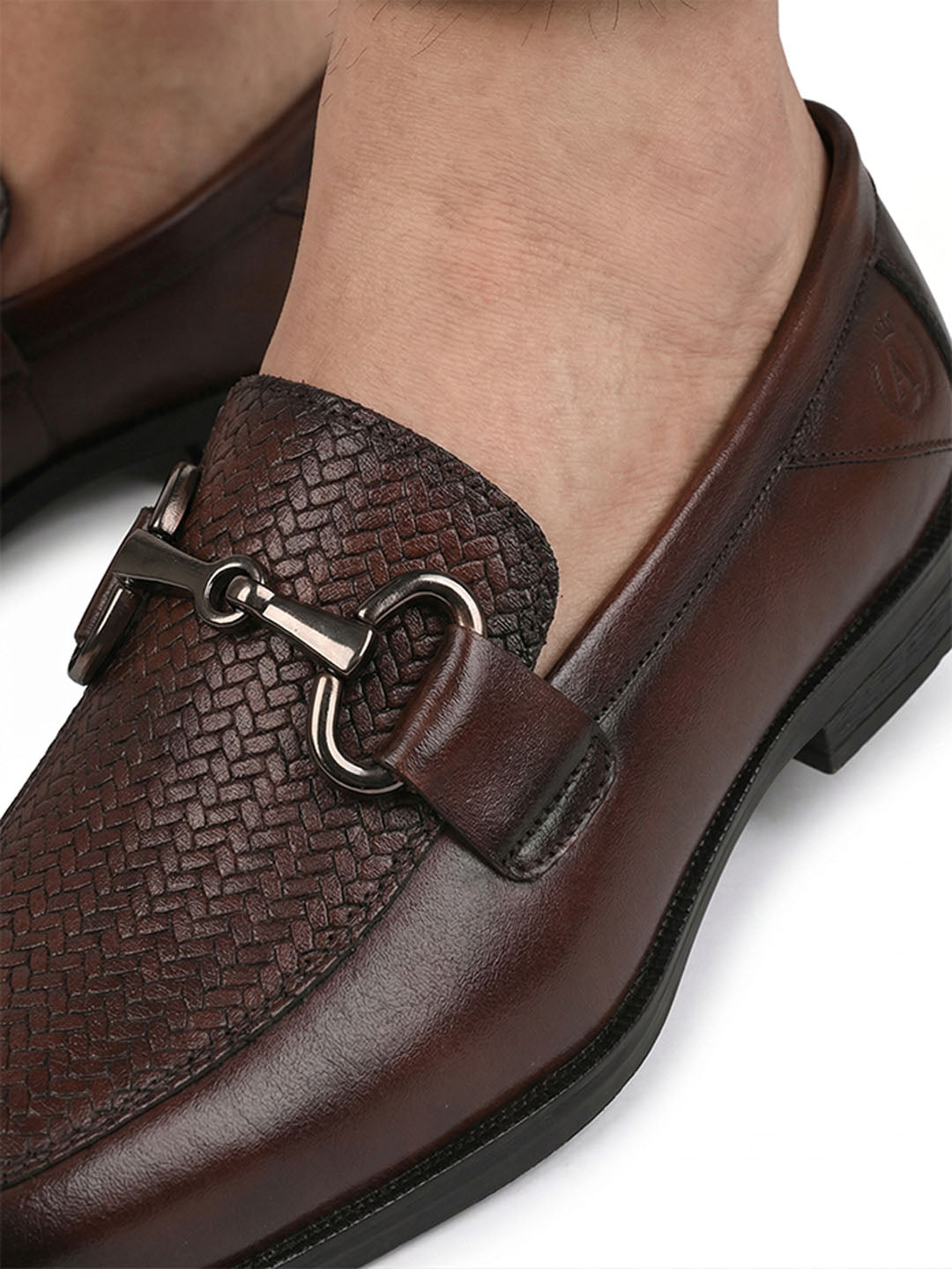 Premium Branded Horsebit Formal Synthetic Loafer With Tpr Sole And Heel Support