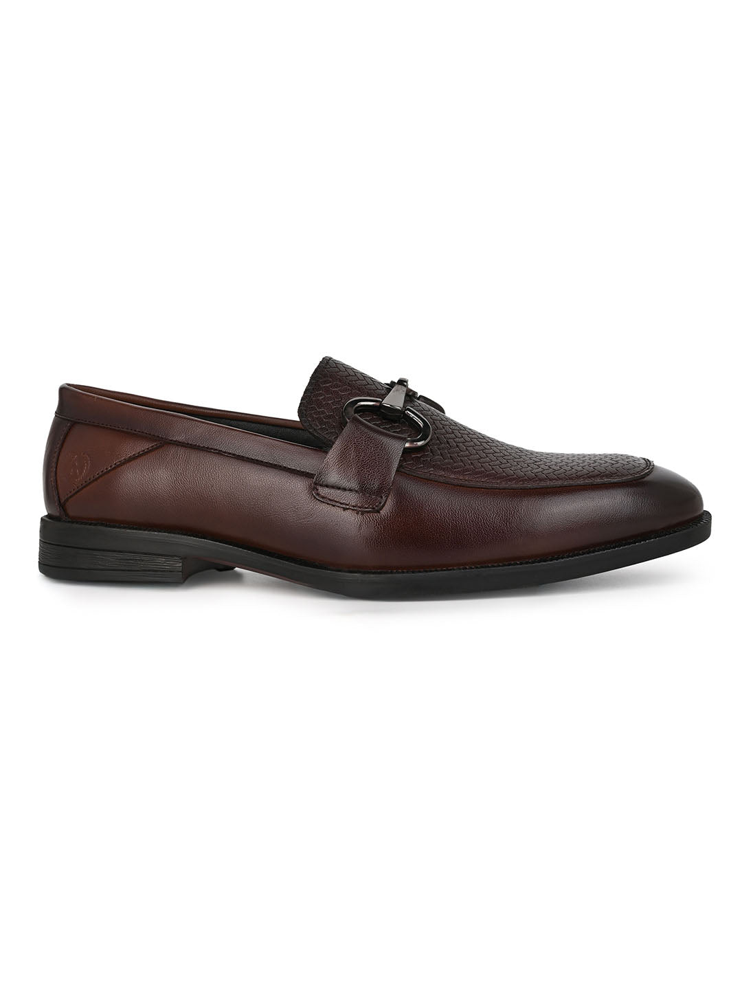 Premium Branded Horsebit Formal Synthetic Loafer With Tpr Sole And Heel Support