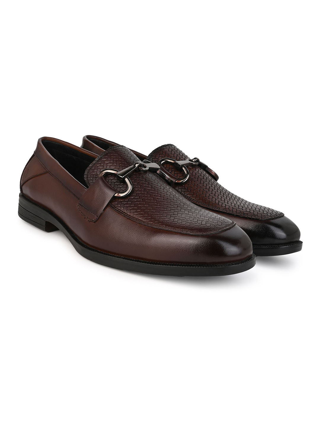 Premium Branded Horsebit Formal Synthetic Loafer With Tpr Sole And Heel Support