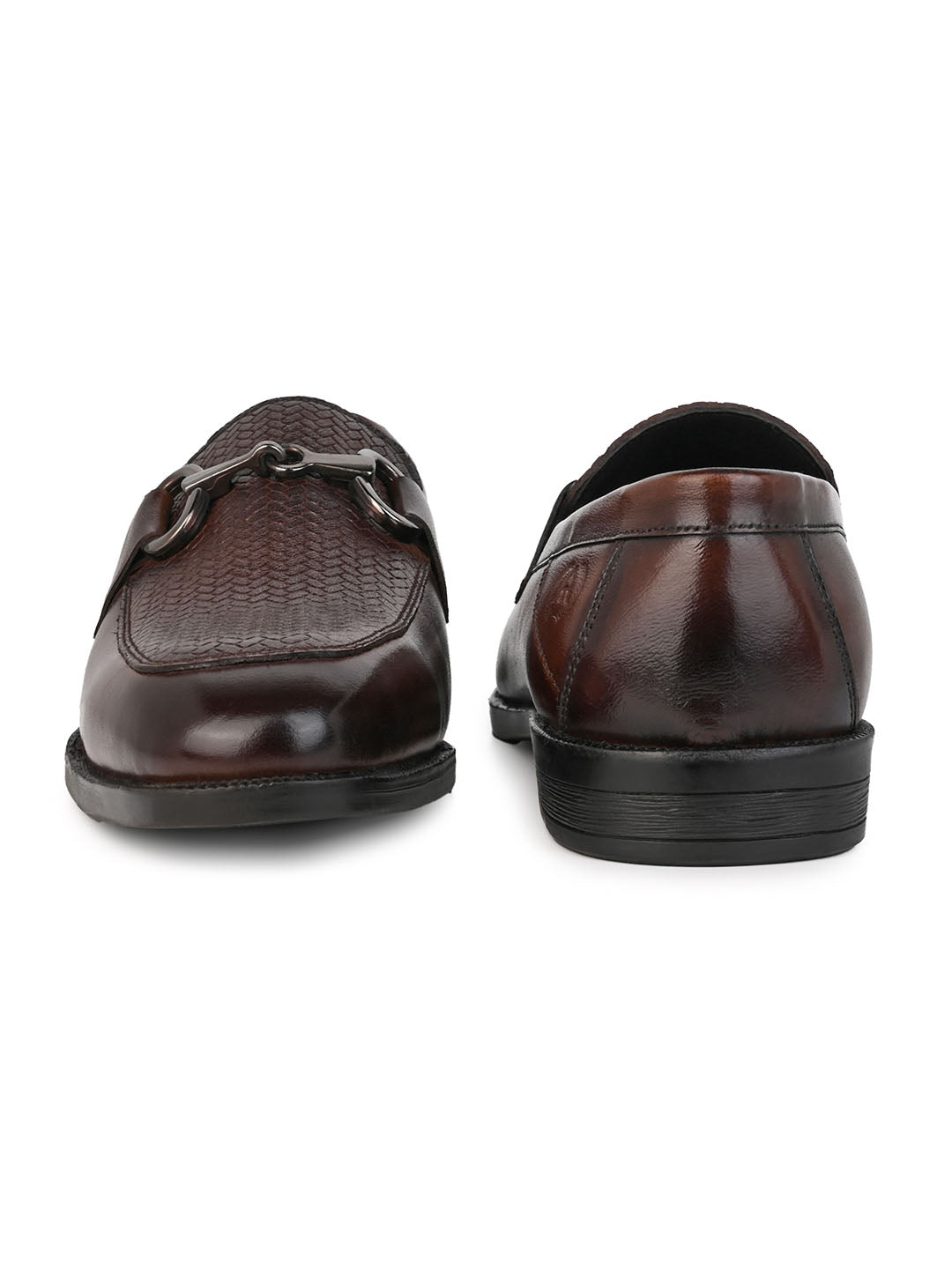 Premium Branded Horsebit Formal Synthetic Loafer With Tpr Sole And Heel Support