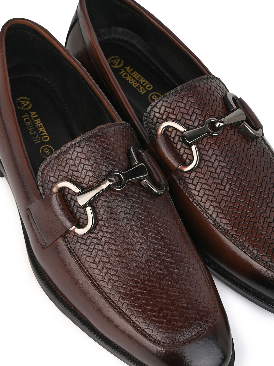 Premium Branded Horsebit Formal Synthetic Loafer With Tpr Sole And Heel Support