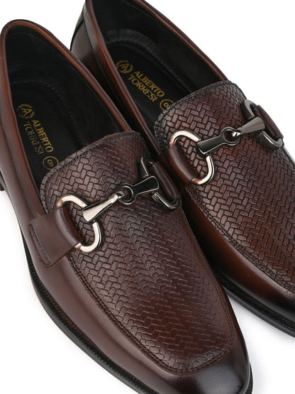 Premium Branded Horsebit Formal Synthetic Loafer With Tpr Sole And Heel Support