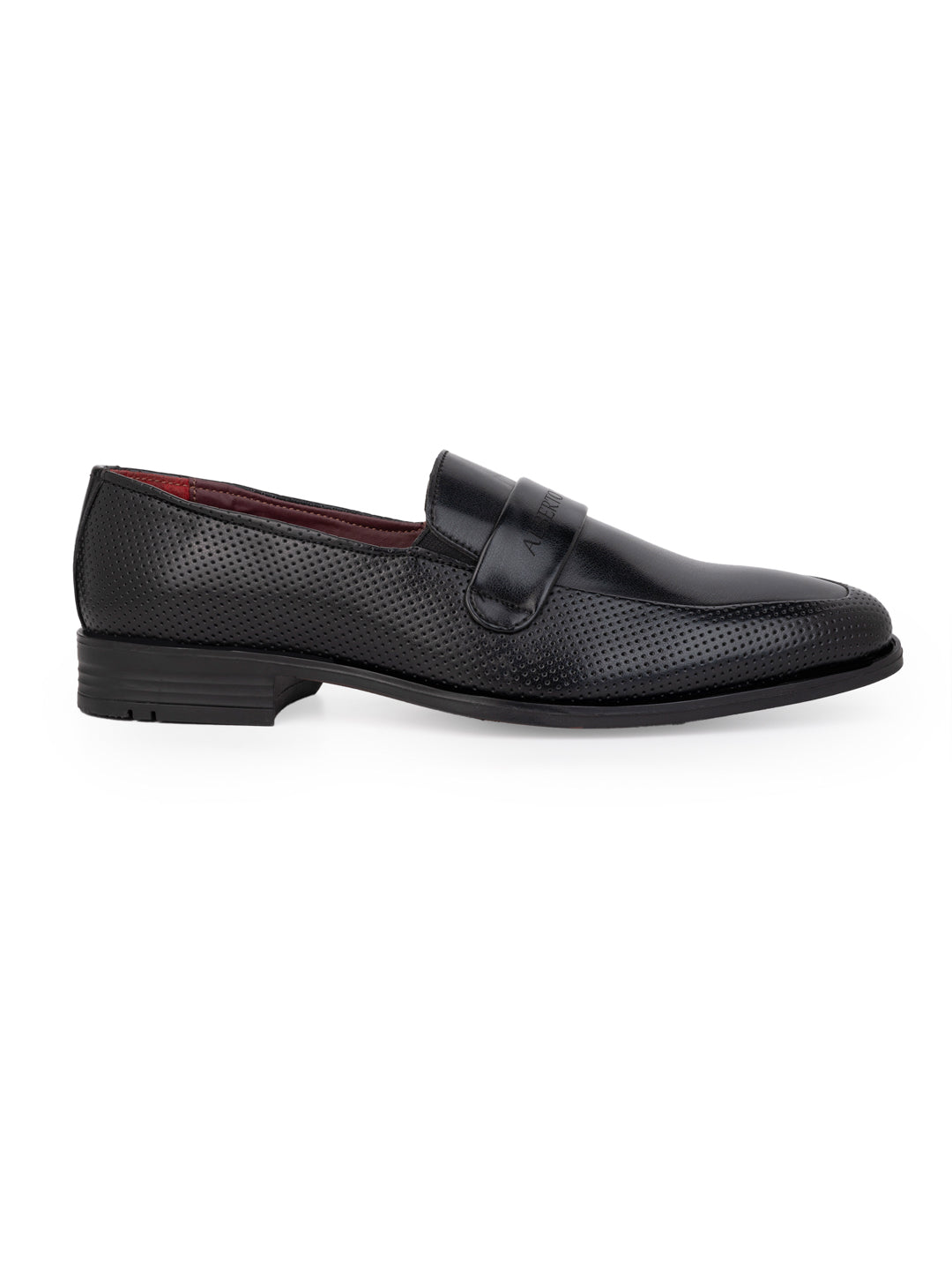 Alberto Torresi Fox leather Black Slip On Formal Shoes