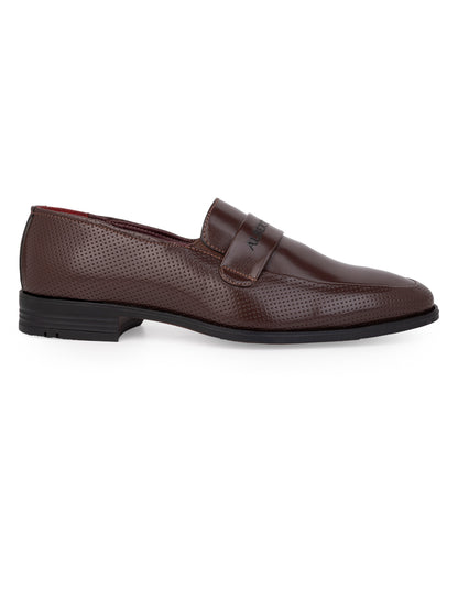 Alberto Torresi Fox leather Brown Slip On Formal Shoes