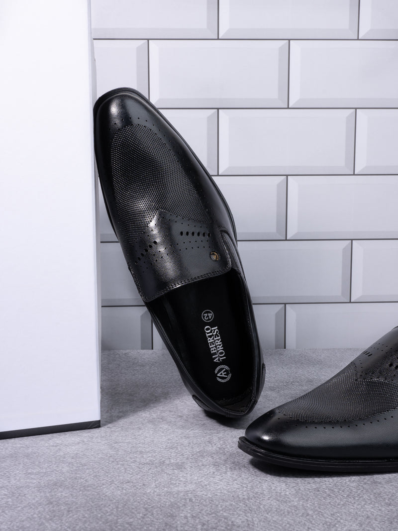 Alberto torresi black best sale formal shoes